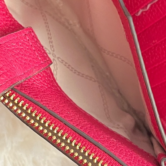 Michael Kors Burgundy Adele Leather wristlet Wallet - Picture 9 of 12